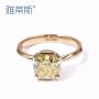 定制莫桑钻黄钻婚戒，雅蒂斯带给你与众不同的惊喜